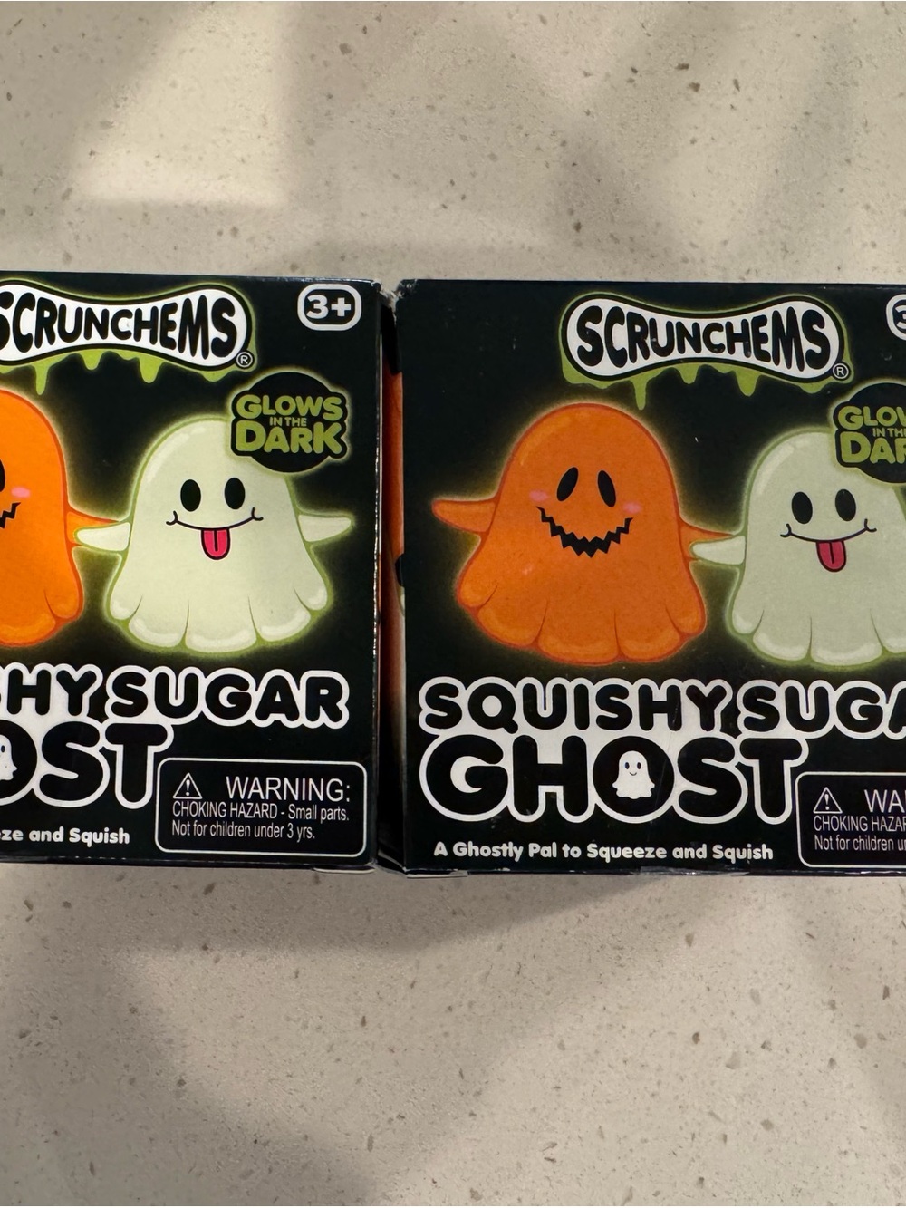 Scrunchems Squishy Sugar Ghost Bundle- Orange and Clear NIB
